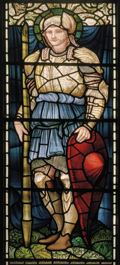 Wilden, All Saints, Morris & Co., Edward Burne-Jones, John Henry Dearle (1859-1932), St George, Cesaret, 1902-1914, Louisa, Alfred, The Baldwins, Başbakan, Metodist, Worcestershire, Arts & Craf by Edward Coley and Dearle Burne-Jones