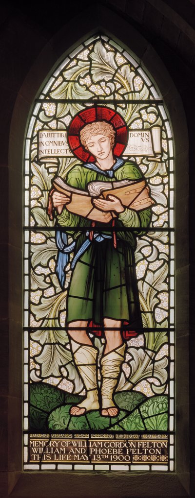 Wilden, All Saints, Morris & Co., Edward Burne-Jones, John Henry Dearle (1859-1932), Timothy, 1902-1914, Louisa, Alfred, The Baldwins, Başbakan, Metodist, Worcestershire, Sanat ve El Sanatları, Rudyard by Edward Coley and Dearle Burne-Jones