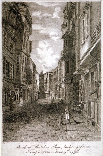 Kasap Row, Westminster, Londra, 1796. by Edward Dayes