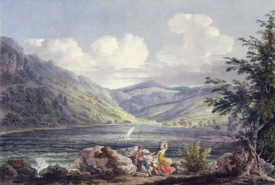 Haweswater, Westmoreland, c.1795 (dokuma kağıt üzerinde grafit üzerinde wc) by Edward Dayes