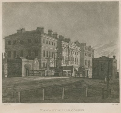 Hyde Park Turnpike, Hyde Park Köşesi, Londra by Edward Dayes