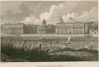 Greenwich Hastanesi'nin görünümü, Londra by Edward Dayes