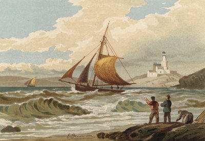 Balıkçı Tekneleri Geri Dönüyor, Mumbles Deniz Feneri by Edward Duncan
