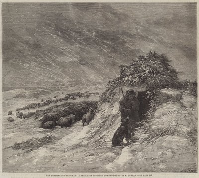 Çobanın Noeli, Brighton Downs Üzerine Bir Eskiz by Edward Duncan