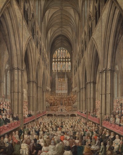Handel'in Anısına Westminster Abbey'nin Yönetici Kutusundan Alınan İç Görünümü by Edward Edwards