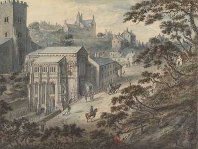 St. Winifred's Well, Holywell, Flintshire, Galler, Sanatçı Ön Planda... by Edward Edwards