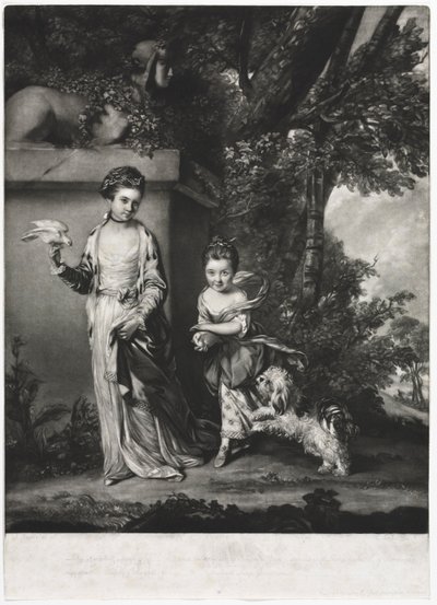Bayanlar Amabel ve Mary Jemima Yorke, c. 1761. by Edward Fisher