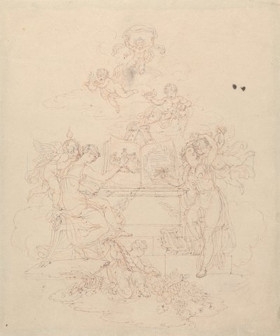 Resim ve Edebiyat Alegorisi by Edward Francis Burney
