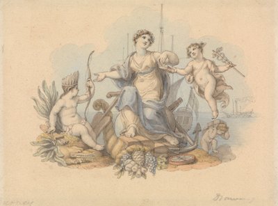 Deniz Ticareti Alegorisi by Edward Francis Burney