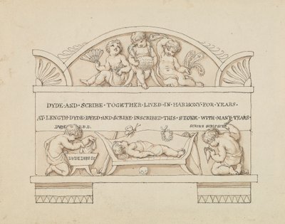 Dyde ve Scribe Anıtı Tasarımı by Edward Francis Burney
