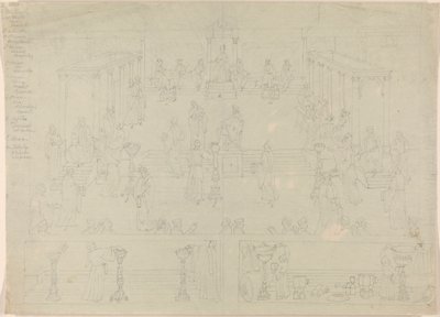 Roma Hükümet Dairesi için Tasarım (?) by Edward Francis Burney