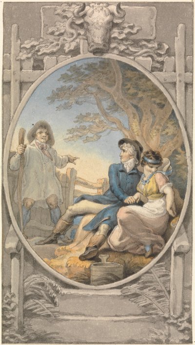 Kitap Plakası İçin Renkli Tasarım by Edward Francis Burney