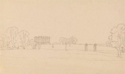 Easton Neston'ın Uzaktan Görünümü, Northants by Edward Francis Burney