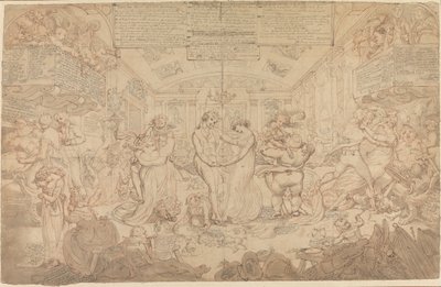 The Waltz için hazırlık çizimi by Edward Francis Burney