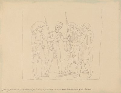 Kızılderililerin Ellerine Silah Vermek by Edward Francis Burney