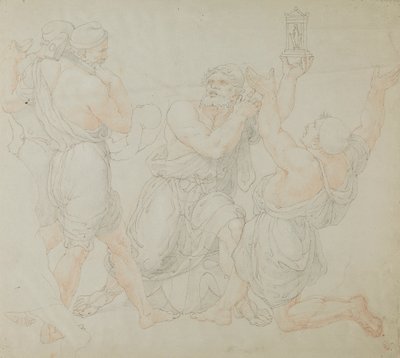 Demitrius ve İki İşçi Figürü Çalışması by Edward Francis Burney