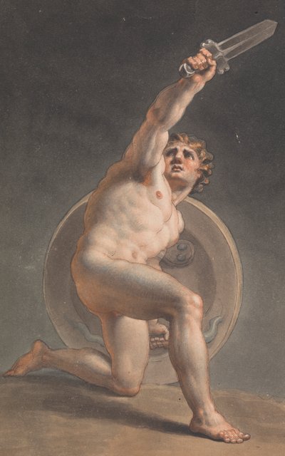 Bir Erkek Çıplak Çalışması by Edward Francis Burney