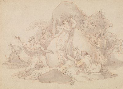 Calypso Adası'na Telemachus ve Mentor İnişi by Edward Francis Burney