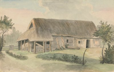 Saz çatılı Ahır by Edward Francis Burney