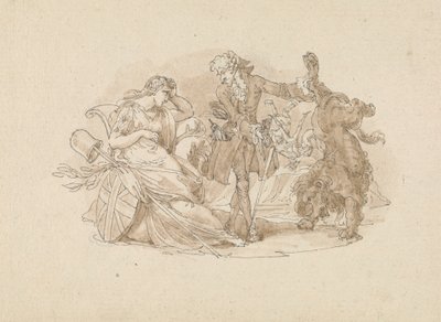 tiyatro sahnesi by Edward Francis Burney