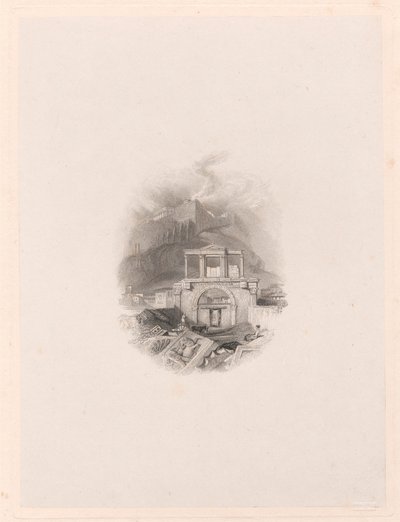 Theseus Kapısı, Atina by Edward Francis Finden