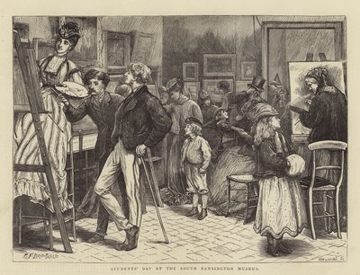 South Kensington Müzesi'nde Öğrenci Günü by Edward Frederick Brewtnall