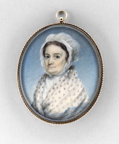 Mary Gould Almy, c.1797-1800 (fildişi üzerine suluboya) by Edward Greene Malbone