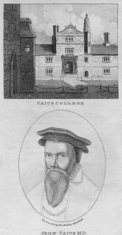 Caius Koleji, John Caius M.D., 1801. by Edward Harding