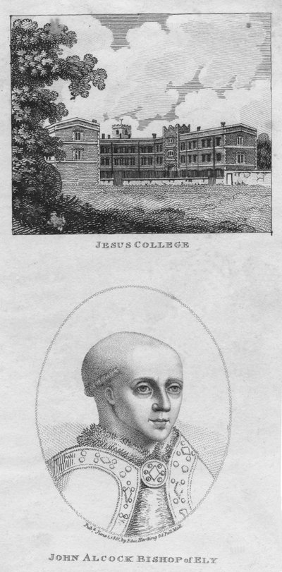 İsa Koleji, Ely John Alcock Piskoposu, 1801. by Edward Harding