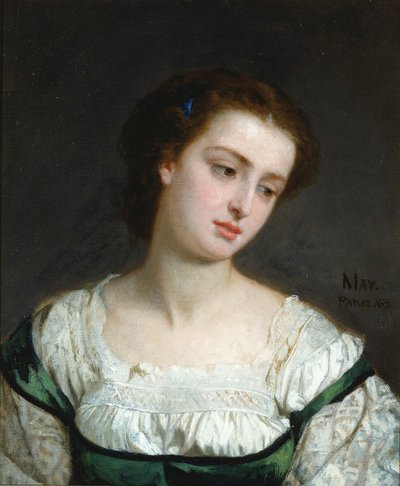 Genç Bir Kadının Portresi, 1862. by Edward Harrison May