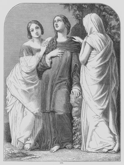 John Milton, Dalgın (gravür) by Edward Henry (after) Wehnert