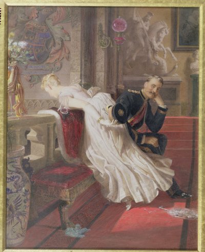 Aşk her şeyi fetheder (kağıt üzerinde wc ve guaj) by Edward Henry Corbould