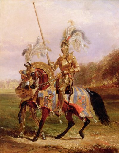 ಎಗ್ಲಿಂಟನ್‌ನಲ್ಲಿ, ಲಾರ್ಡ್ ಆಫ್ ದಿ ಟೂರ್ನಮೆಂಟ್, 1840 ಟರ್ಕ್ by Edward Henry Corbould