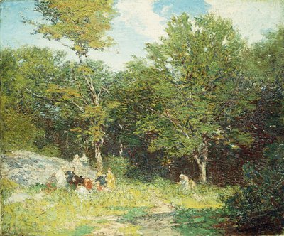 Çiçek toplamak, by Edward Henry Potthast