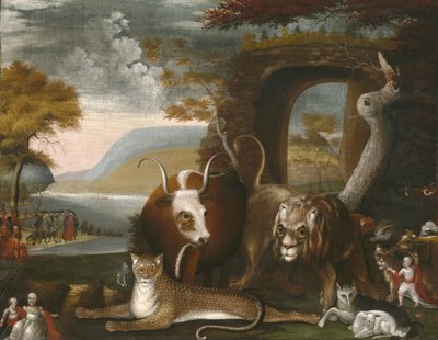 Barışçıl Krallık ve Penn Antlaşması, 1845 by Edward Hicks