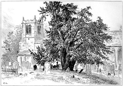 Snitterfield kilisesi, Snitterfield, Warwickshire, 1885. by Edward Hull