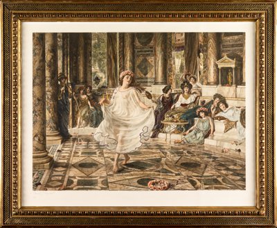 Yunan Dansı (el boyaması fotoğraf gravürü) by Edward John Poynter