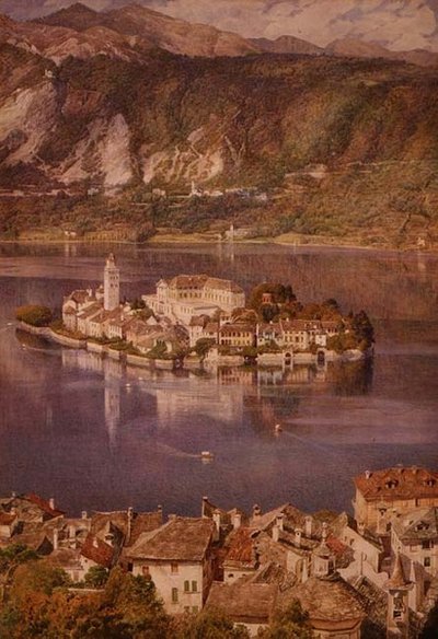 San Giulio Adası, Orta Gölü by Edward John Poynter