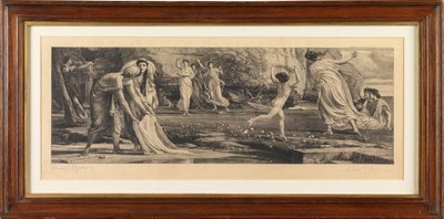 Nausicaa ve Hizmetçileri (gravür) by Edward John Poynter