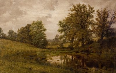 Coundon yakınlarındaki Whittems Çiftliği yakınlarındaki gölet, 19. yüzyılın sonlarında - 20. yüzyılın başlarında by Edward Junior Rudge