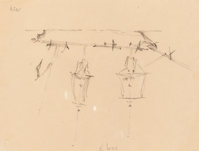 Bir Yelkenli Gemi [verso], 18391845. by Edward Lear