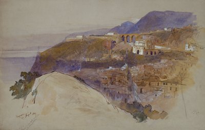 Messina Boğazı üzerinde Bagnara by Edward Lear