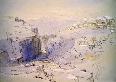 Baia, Zagora, Arnavutluk by Edward Lear