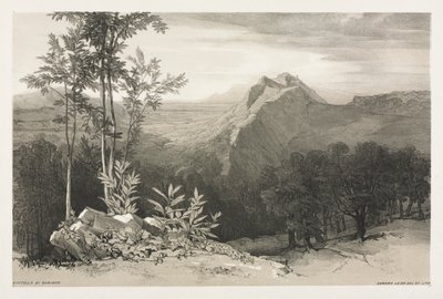 Civitella di Subiaco, c. 1840. by Edward Lear