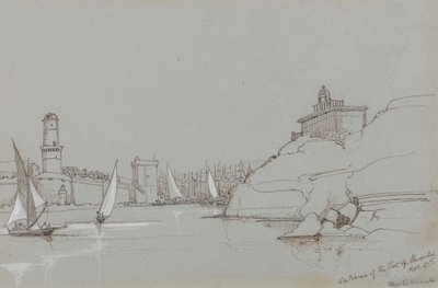 Marsilya Limanı'na giriş by Edward Lear