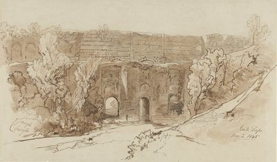 Ponte Lupo'nun görünümü (Tivoli yakınında) by Edward Lear