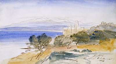 Gonia, 1864 (kağıt üzerinde kalem & mürekkep ve wc) by Edward Lear