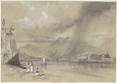 Isola Bella, Maggiore Gölü, 1839. by Edward Lear