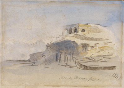 Makarna Fırını, Gozo, Malta, 1866 by Edward Lear