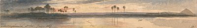 Mesghouneh yakınında by Edward Lear